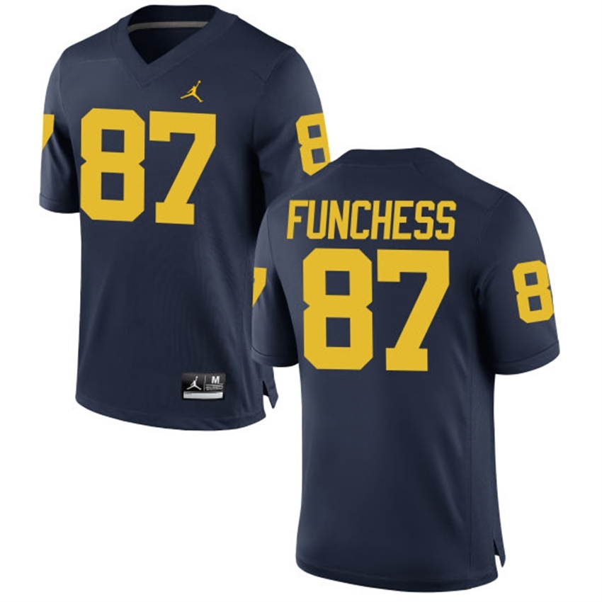 Michigan Wolverines Men's NCAA Dominique Funchess #87 Navy Alumni Game College Football Jersey VTF6049CE